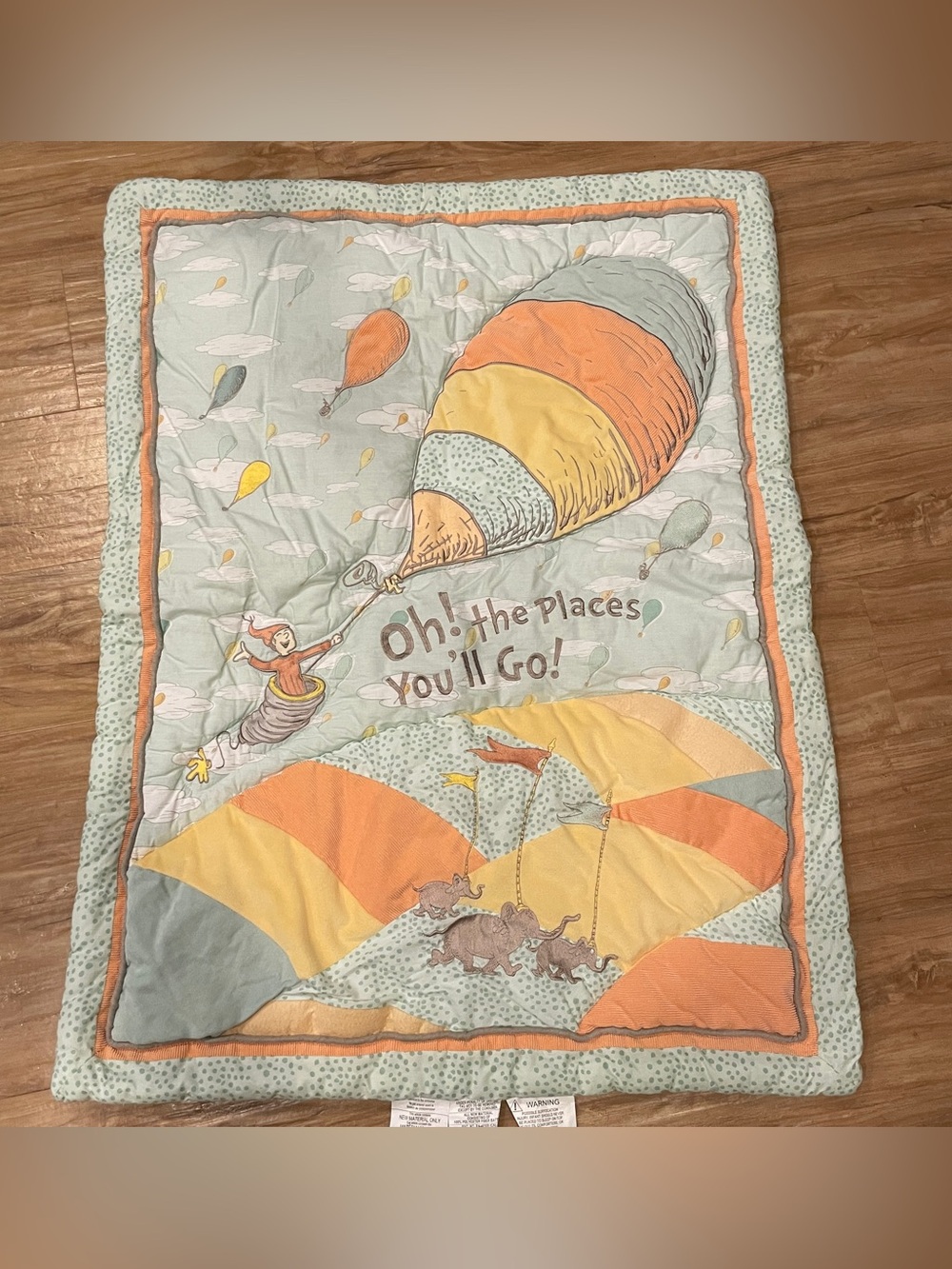 Dr. Seuss by Trend Lab Oh! the Places You'll Go! Nursery Quilt Baby Blanket 2018